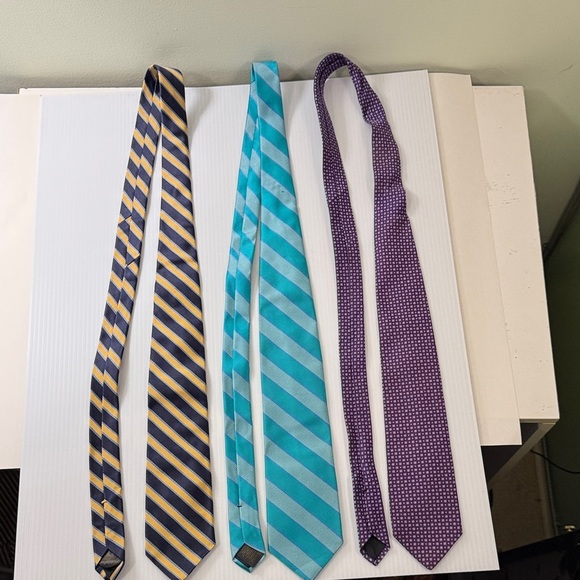 Brooks Brothers Other - Brooks Brothers ties, 3 of them. Navy Blue and gold, teal and green, purple.
